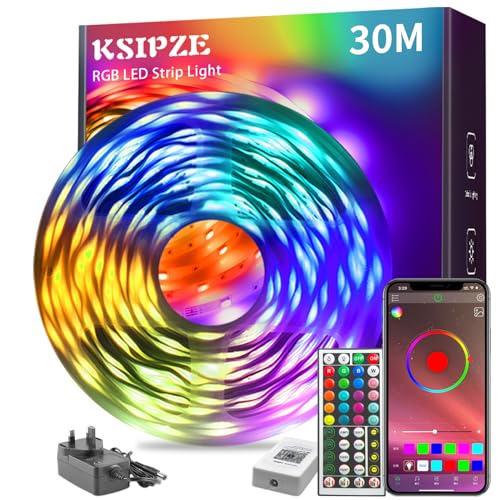 30m RGB Bluetooth LED Strip, Smart App Control