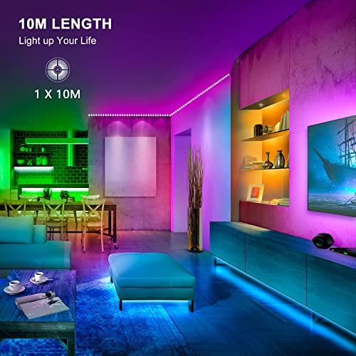 10M RGB LED Music Sync Strip Lights