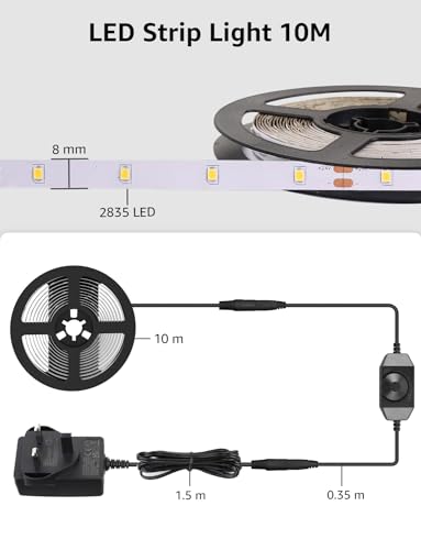 Lepro 10M Cool White LED Strip Light