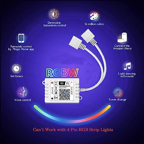 WiFi Smart RGBW LED Controller for 5 Pin Light Strip