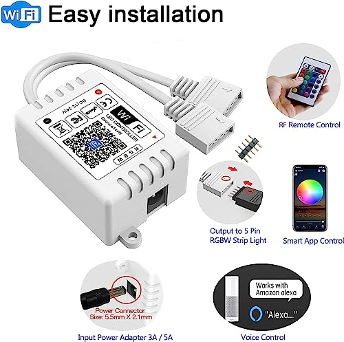 WiFi Smart RGBW LED Controller for 5 Pin Light Strip