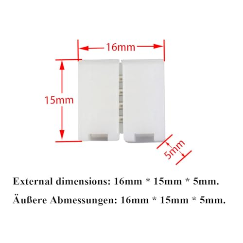 10 Pack RGB LED Strip Connectors - 10mm Width