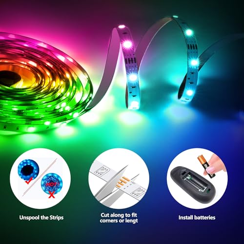 Color-changing LED Strip with Remote, 5m