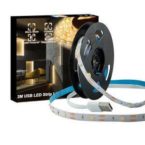 2m USB Warm White LED Strip Light
