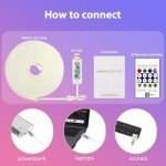 FWoche 5m RGB Neon LED Light Strip