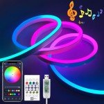 iNextStation RGB LED Neon Strip Lights, 16.4Ft