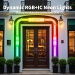 iNextStation RGB LED Neon Strip Lights, 16.4Ft