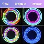 FWoche 5m RGB Neon LED Light Strip