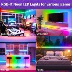 5M RGB+IC USB Neon LED Strip Lights