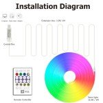 Waterproof RGB Neon Rope Lights with Remote Control
