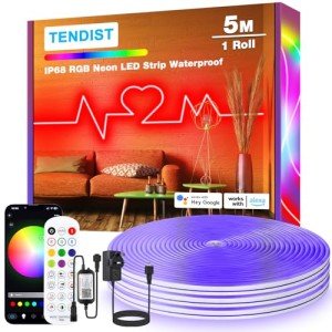 RGB LED Neon Rope Lights - 5M, WiFi & Waterproof