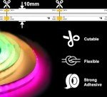 RGB Music Sync COB LED Strip 5m with App