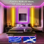 RGB LED Neon Rope Lights - 5M, WiFi & Waterproof