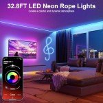 10M RGB LED Neon Strip Lights with Remote