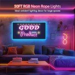 10M RGB LED Neon Strip Lights with Remote Control
