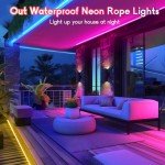 10M RGB LED Neon Strip Lights with Remote Control