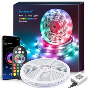 15M RGB LED Strip Lights with Music Sync Control