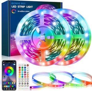 Bluetooth RGB LED Strip Light, 15M with Remote