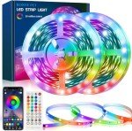 Bluetooth RGB LED Strip Light, 15M with Remote