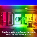 30M RGB LED Neon Rope Lights with Remote/App