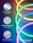 15M RGB LED Neon Rope Lights with Remote/App