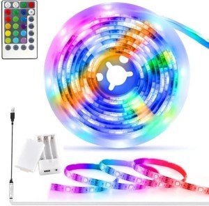 5m Battery-Operated RGB LED Strip Lights