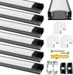 Aluminum LED Channel Kit with Diffuser and Clips