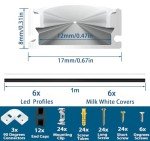 Aluminum LED Channel Kit with Diffuser and Clips