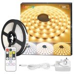 5M Dimmable LED Strip Lights - Remote Control Included