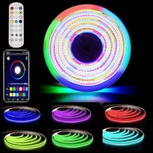 RGB Music Sync COB LED Strip 5m with App