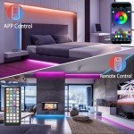 Bluetooth RGB LED Strip Lights with Remote, 20M