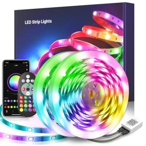 30m RGB Music Sync LED Strip Lights with App Control