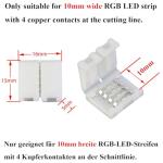 10 Pack RGB LED Strip Connectors - 10mm Width