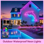 15m Flexible LED Neon Strip with Remote/App