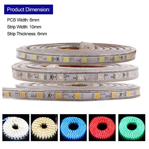 15m Warm White LED Strip with Switch