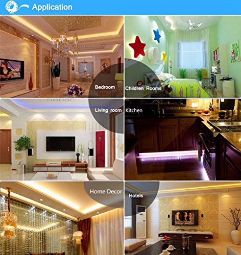 15m Warm White LED Strip with Switch