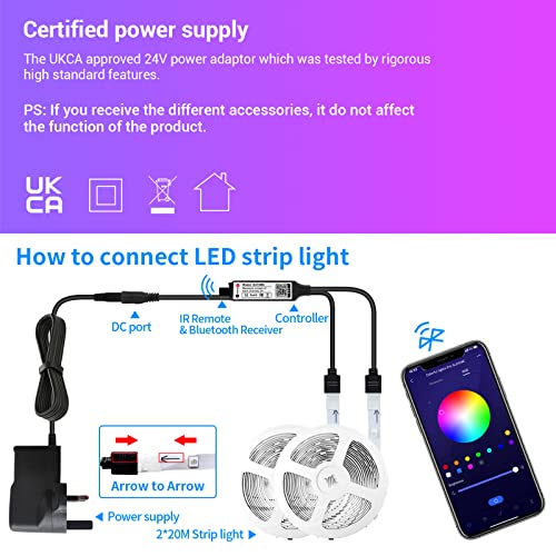 40M Ultra-Long LED Strip Lights with Music Sync