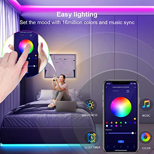 40M Ultra-Long LED Strip Lights with Music Sync