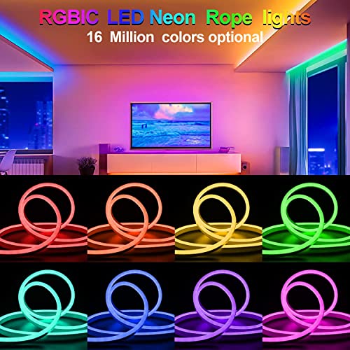 RGBIC Neon LED Strip Lights - Smart Control
