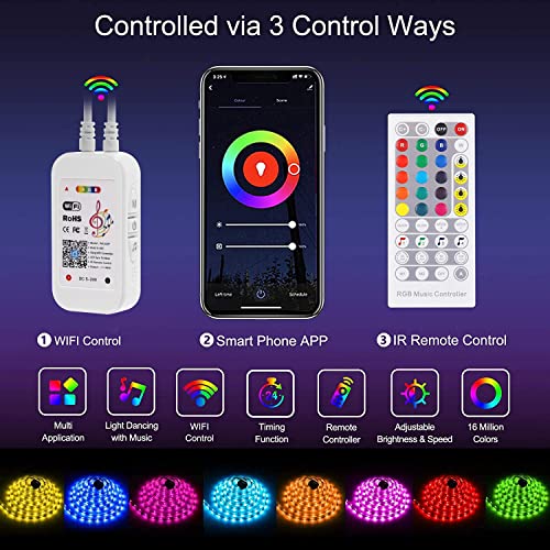 20m Alexa Smart LED Strip Lights with Music Sync