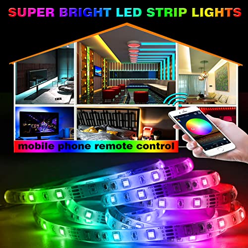 Smart LED Strip Lights with Alexa Control: 20M