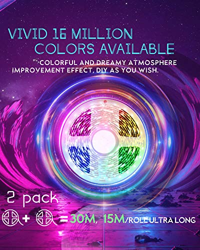 Bluetooth Controlled 30M LED Strip Lights