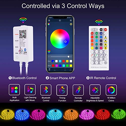 30M RGB LED Strip Set with APP & Bluetooth