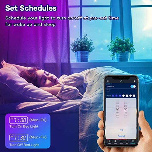 30m Color-Changing LED Strip with Bluetooth Control