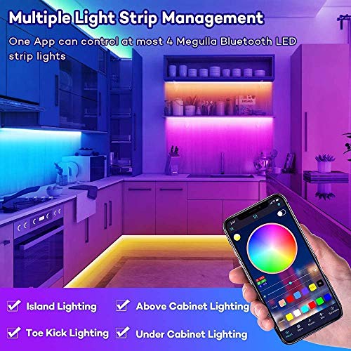 30m Color-Changing LED Strip with Bluetooth Control