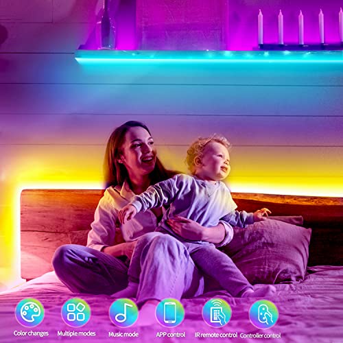 30M Color-Changing LED Strip Light with Music Sync