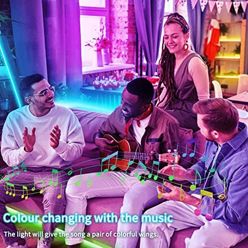 30M Color-Changing LED Strip Light with Music Sync