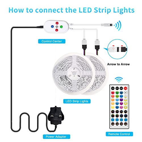 30M Color-Changing LED Strip Light with Music Sync