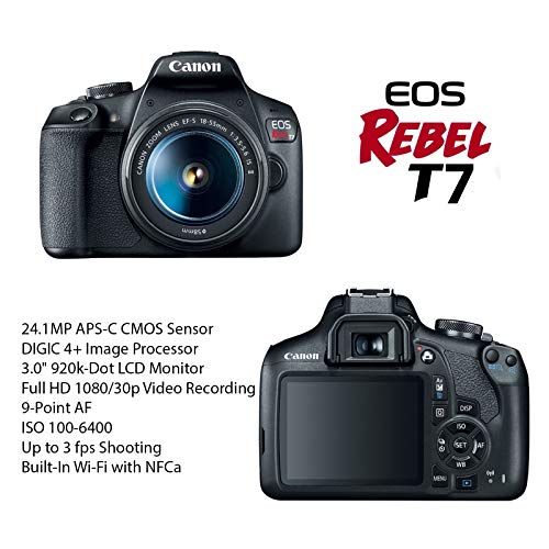 Canon EOS Rebel T7 DSLR Camera Bundle with Lenses