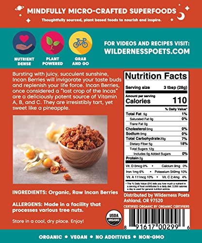 Wilderness Poets Organic Incan Berries - Bulk Size